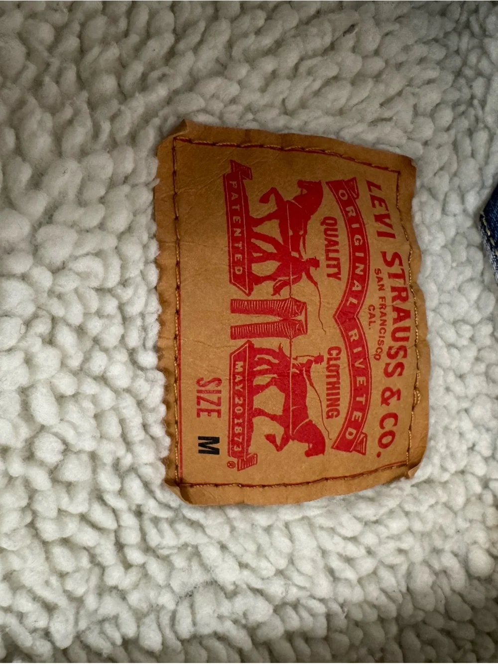 Levi's Men's Denim Type III Sherpa Lined Trucker Jacket EUC